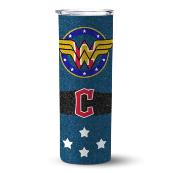 personalized cleveland guardians star cluster navy blue skinny tumbler best selling 1.webp