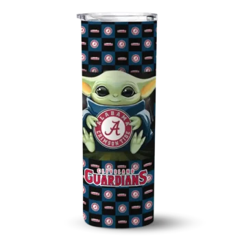 personalized cleveland guardians yoda cozy navy blue black skinny tumbler best selling 1.webp