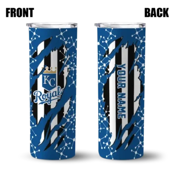 personalized kansas city royals star pop royal blue black skinny tumbler fashion forward 2.webp