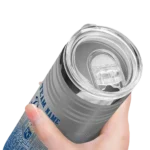 personalized kansas city royals swirl texture royal blue skinny tumbler best selling.webp