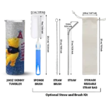 personalized los angeles angels winnie the pooh blue gray skinny tumbler best selling.webp