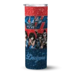 personalized los angeles dodgers kiss band red skinny tumbler best selling 5.webp