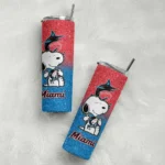 personalized miami marlins snoopy attitude blue skinny tumbler best selling.webp