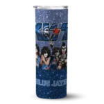 personalized toronto blue jays kiss band navy skinny tumbler best selling 1.webp